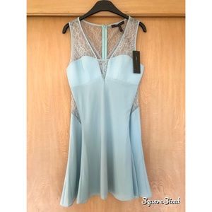 BCBG Maxazria aqua mist Ariel dress.